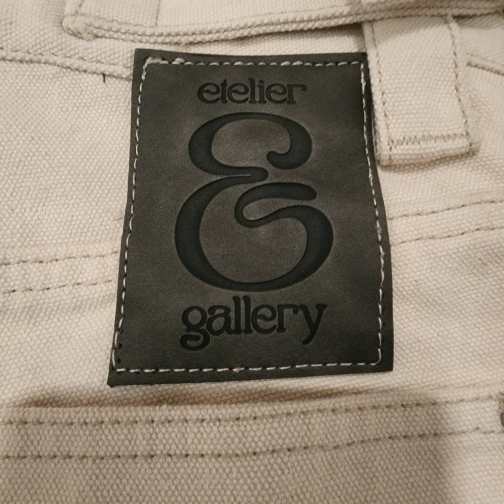Men's Wide Leg Pants W 16 Inch Riser  By Etelier Gallery. Made With 16 Oz Canvus - Picture 5 of 7